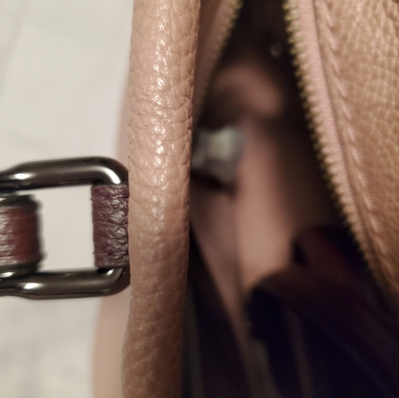 NWTs Coach Fulton Satchel Colorblock Leather_Suede Dusty Rose/Oxblood MSRP:$350 - Picture 8 of 10